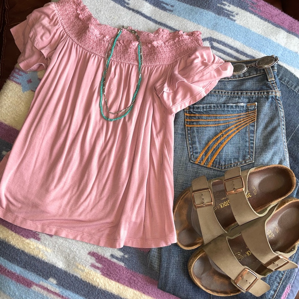 American eagle off the shoulder top size small